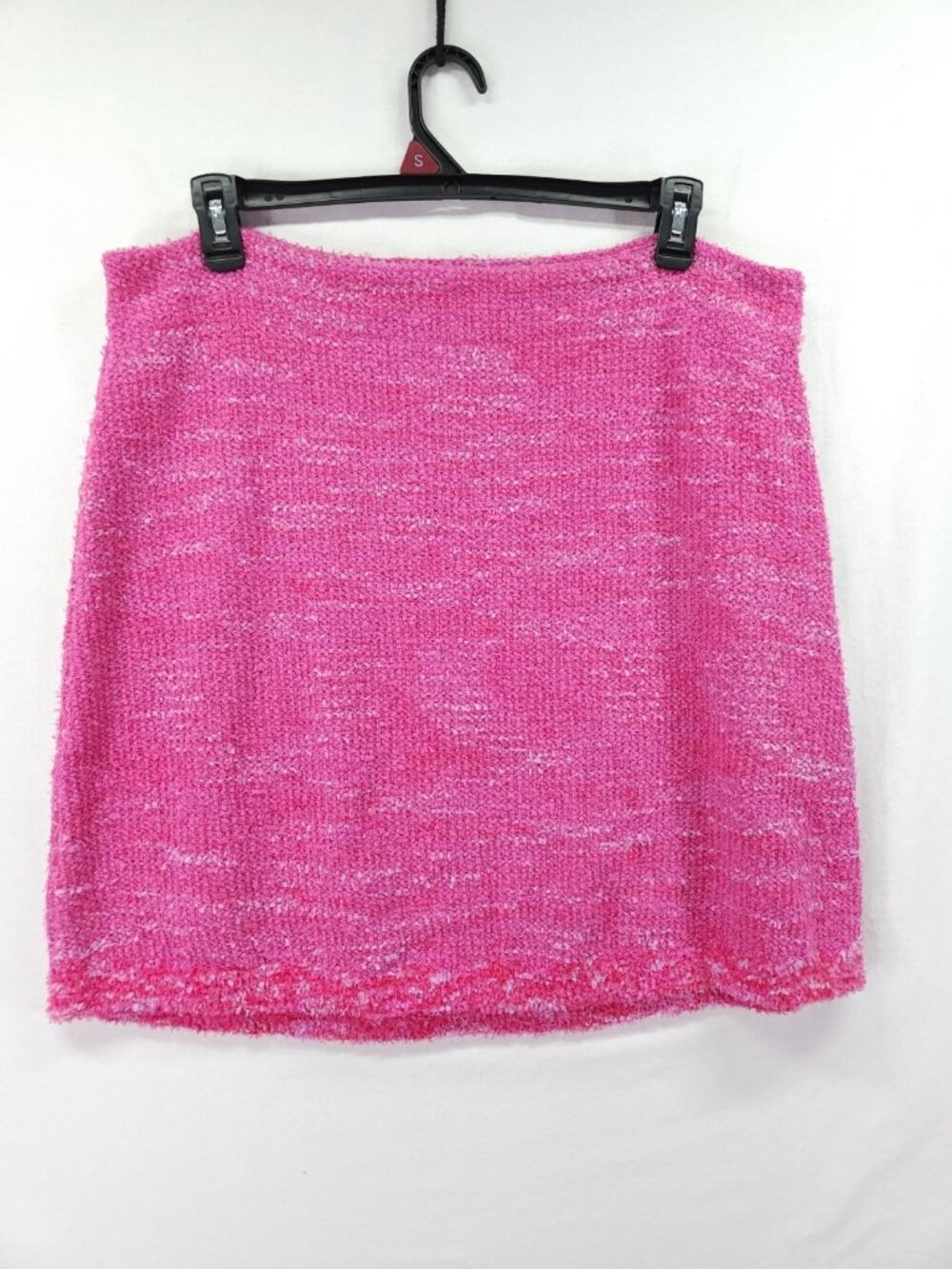 Kate Spade Womens XXL True Pink Boucle Knit Tweed Mini Skirt Preppy Barbiecore